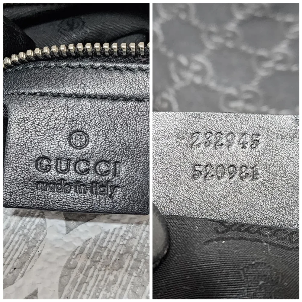 GUCCI Guccissima Leather Twins Large Hobo Bag Black